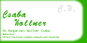 csaba wollner business card